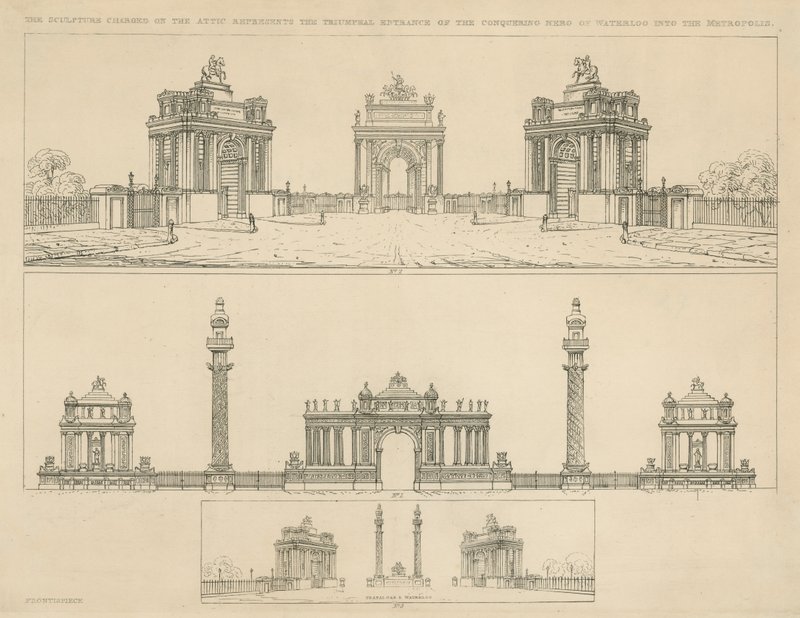 Impressões de artistas para monumentos de English School