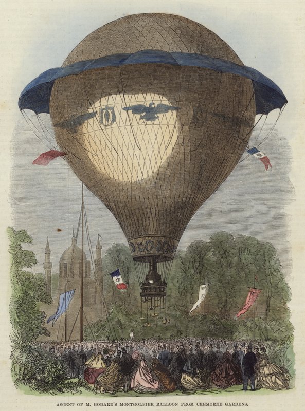 Ascensão do M Godards Montgolfier Balloon de English School