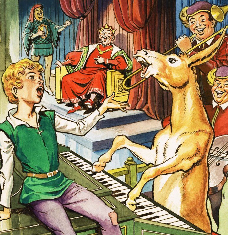 Bunda cantando enquanto toca piano de English School