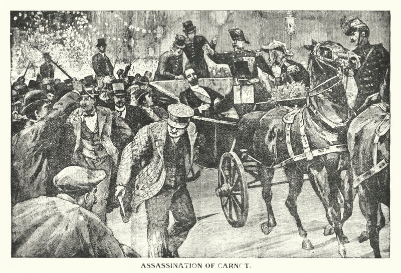 Assassinato de Carnot (gravura) de English School