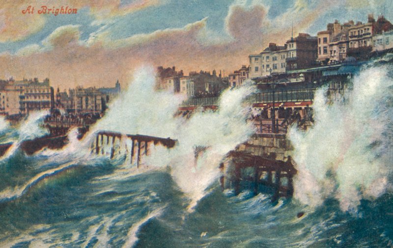 Em Brighton (litografia a cores) de English School