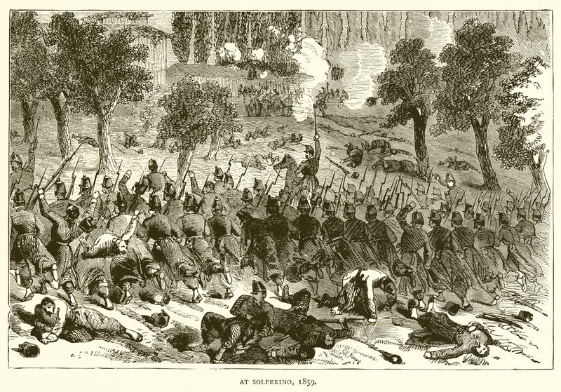 Em Solferino, 1859 de English School