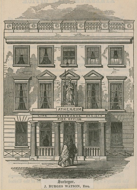 Atenaeum Life Assurance Society, Escritório de Bombeiros, Londres de English School