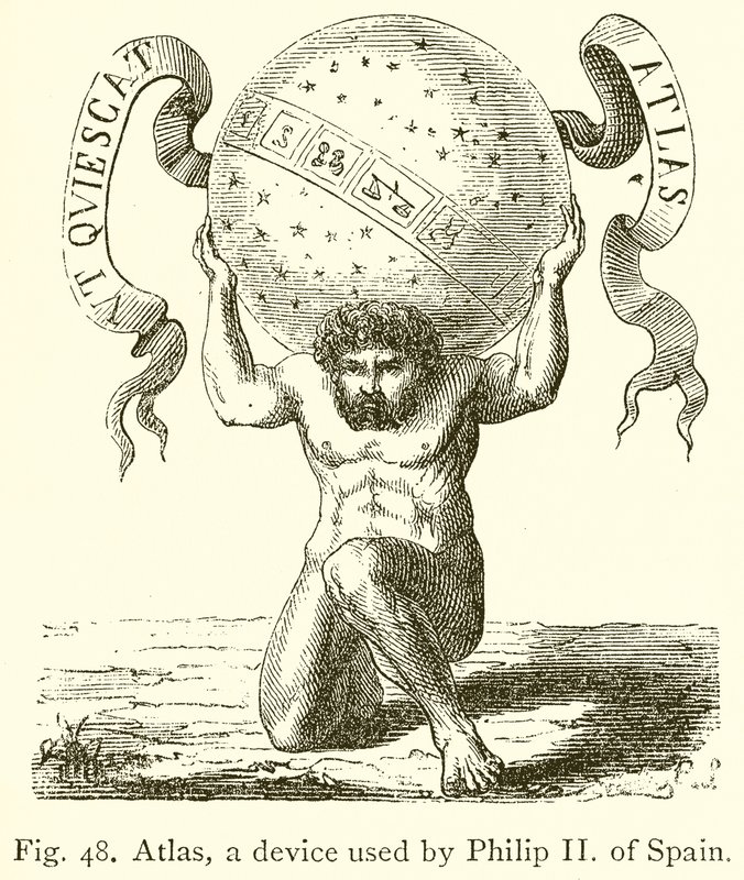Atlas, um dispositivo usado por Filipe II da Espanha de English School