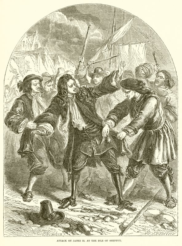 Ataque a James II. na ilha de Sheppey de English School