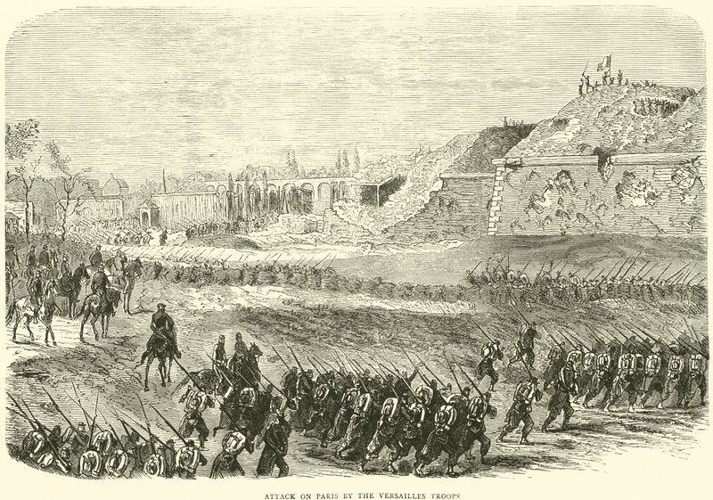 Ataque a Paris pelas tropas de Versalhes, março de 1871 de English School