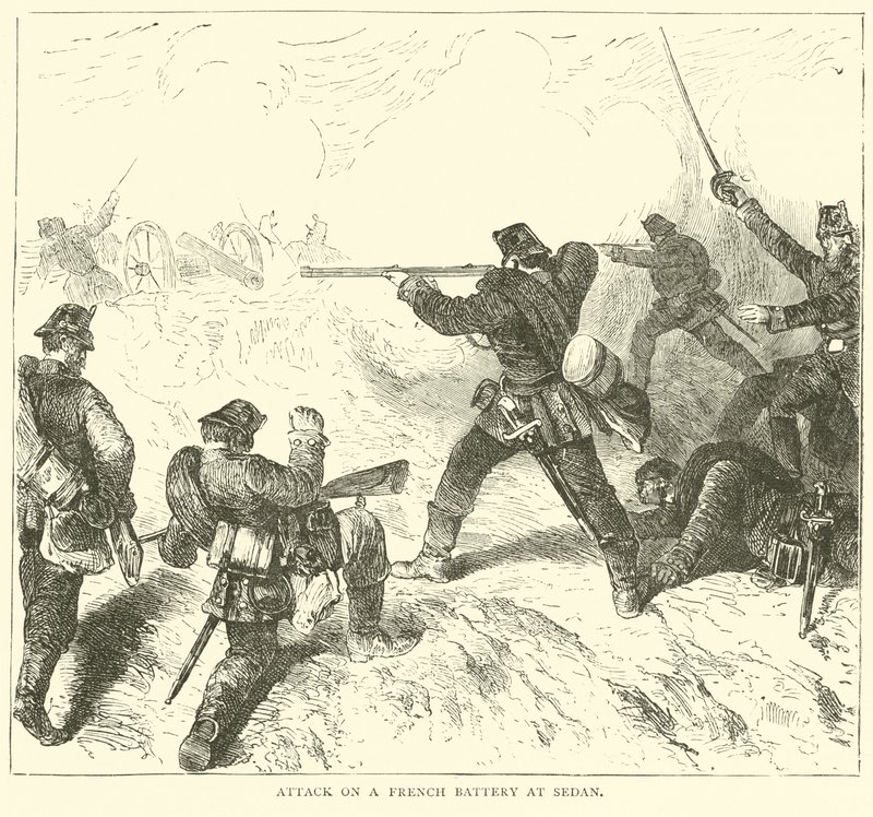 Ataque a uma bateria francesa em Sedan, setembro de 1870 de English School