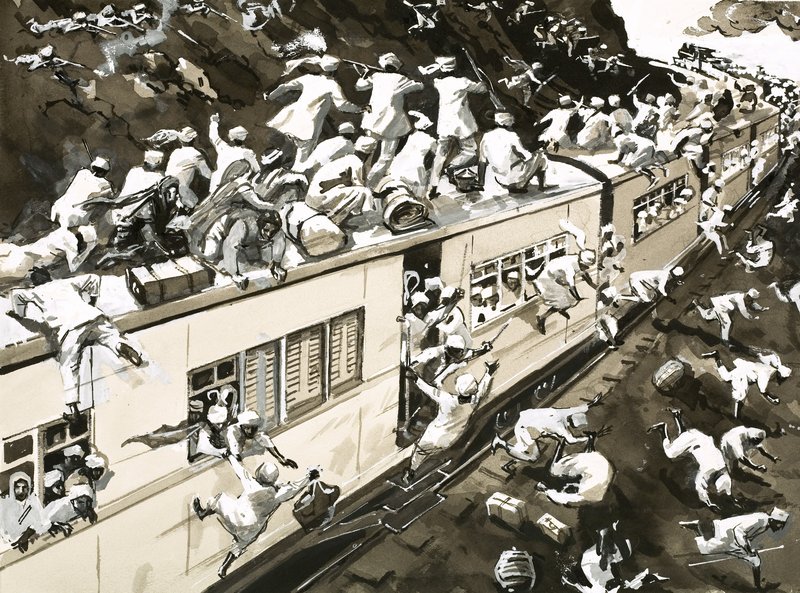 Ataque em um trem indiano durante o 1947 de English School