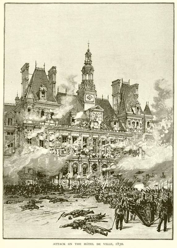 Ataque ao Hotel de Ville, 1830 de English School