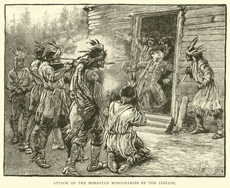 Ataque aos missionários morávios pelos índios de English School