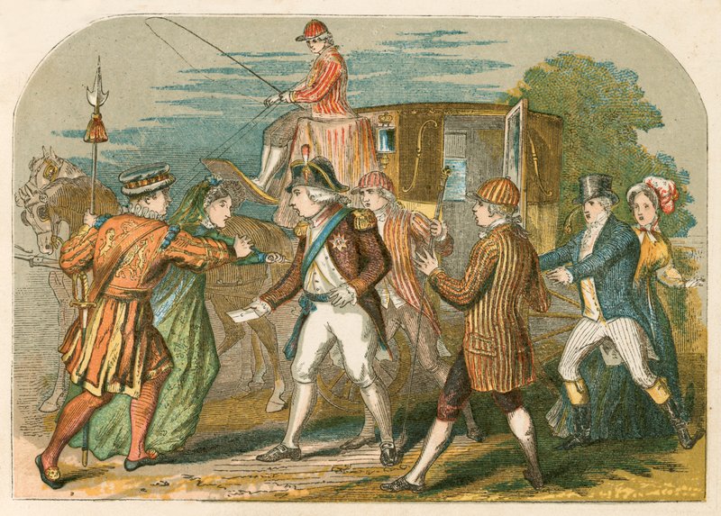 Tentativa de assassinato de George III por Margaret Nicholson de English School