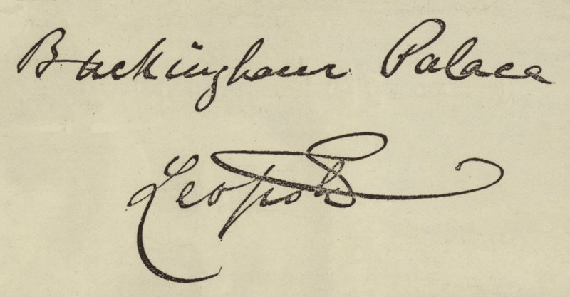 Autógrafo do Duque de Albany (gravura) de English School