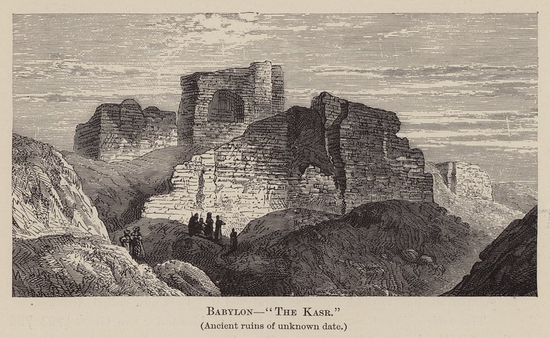 Babilónia, "O Kasr" (gravura) de English School