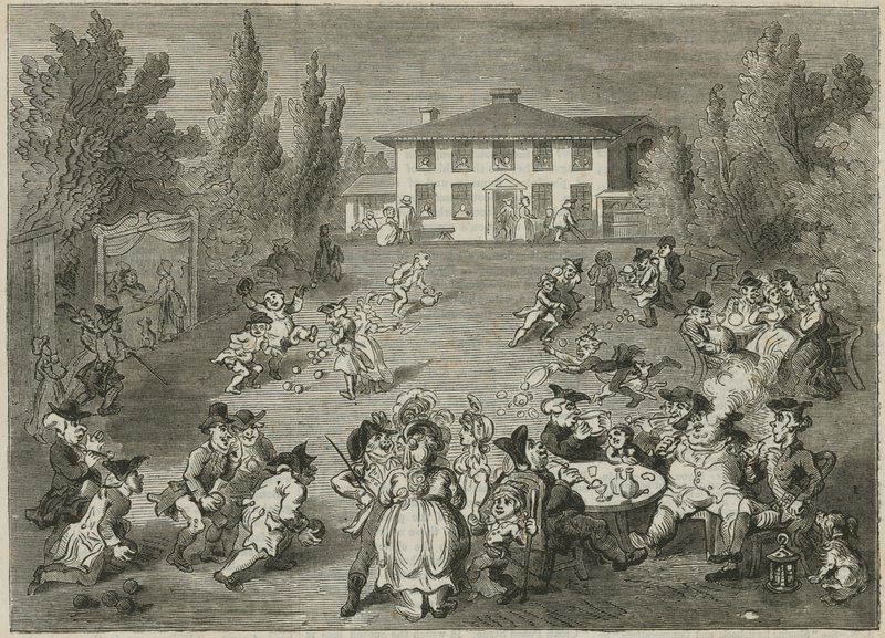 Bagnigge Wells House e jardins de chá de English School