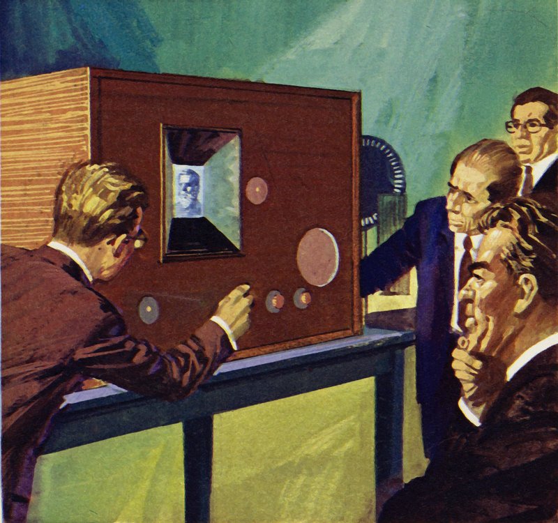 Baird mostrou que ele poderia transmitir imagens estáticas através de uma sala de English School