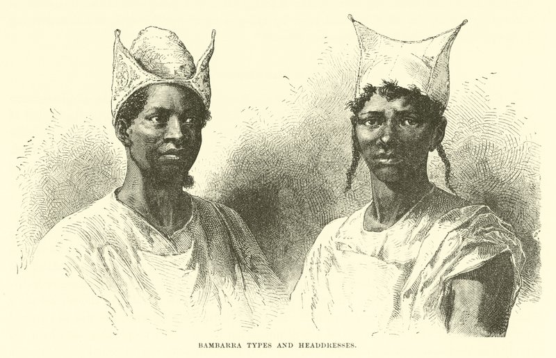 Tipos de Bambarra e Headdresses de English School