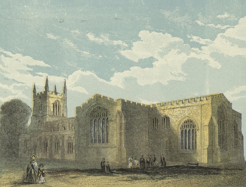 Catedral de Bangor, vista sudeste de English School