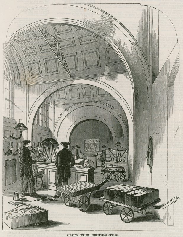 Banco da Inglaterra, Bullion Office e Gold Weighing Room de English School