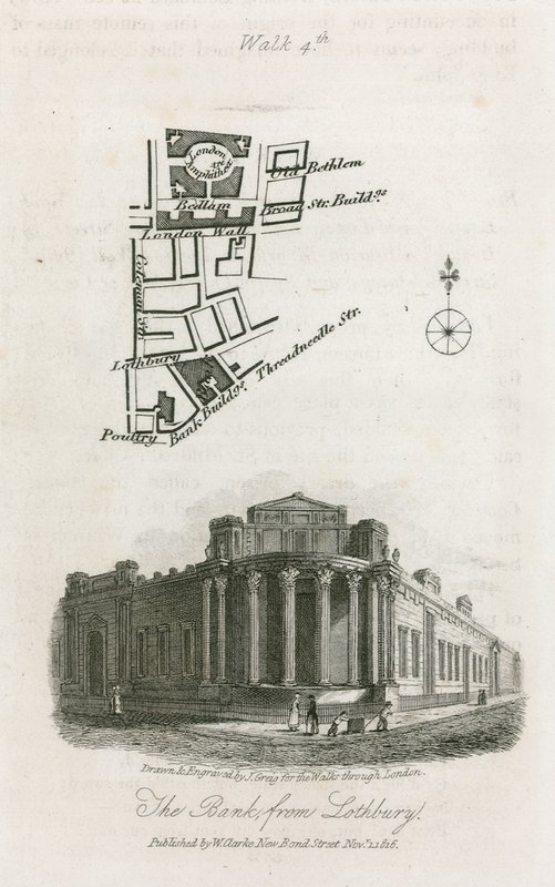 Banco da Inglaterra, as frentes de Sir John Soanes de English School