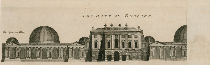 Banco da Inglaterra, West Wing adicionado por Sir Robert Taylor, 1783 de English School