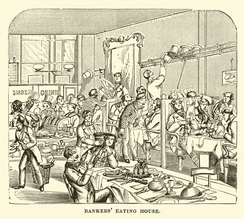 Banqueiros, comendo casa de English School