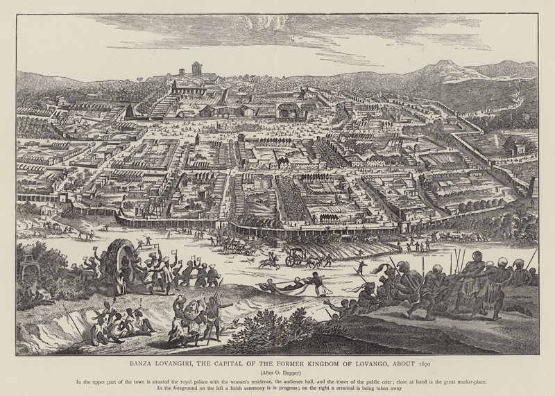 Banza Lovangiri, capital do antigo Reino de Lovango, por volta de 1670 (foto) de English School