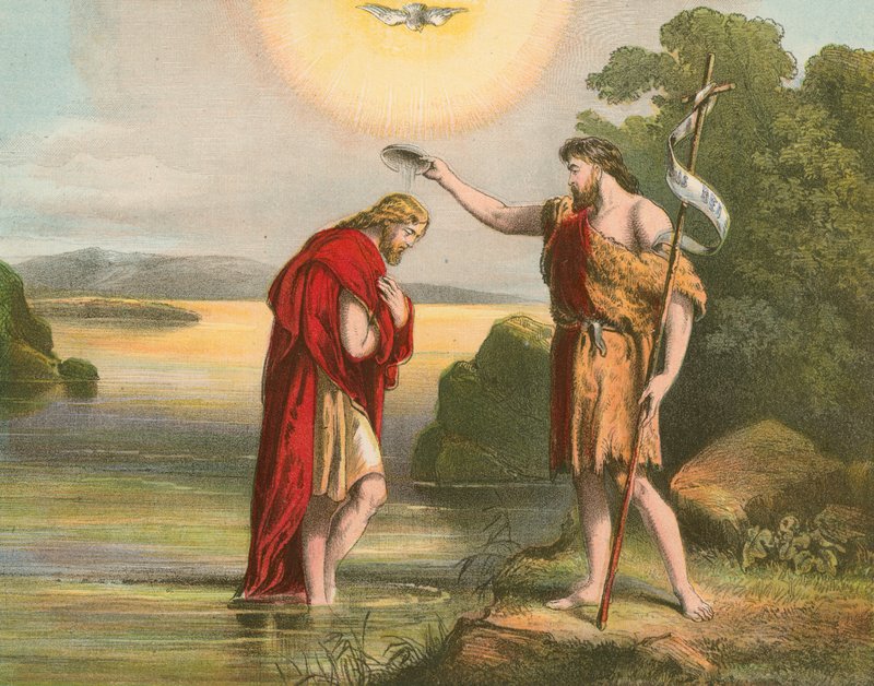 Baptismo de Jesus por João Batista de English School