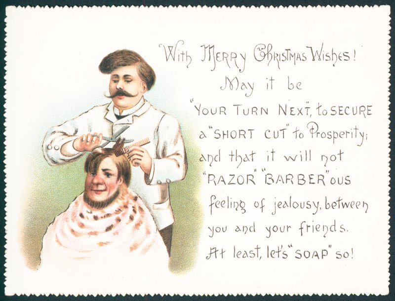 Cabelo De Corte De Barbeiro, Cartão De Natal de English School