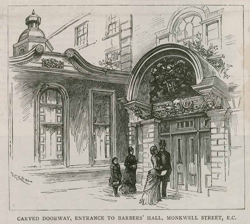 Barber Surgeons Hall, Rua Monkwell, Londres de English School