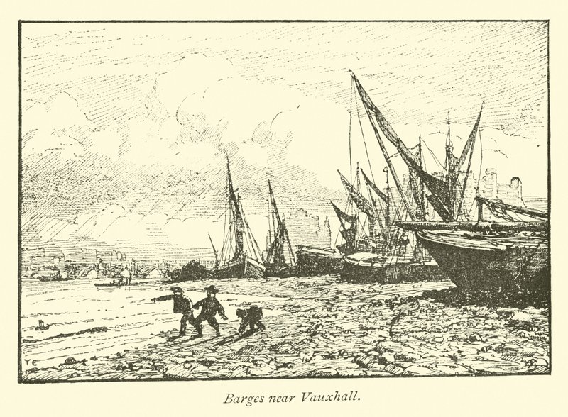 Barcaças perto de Vauxhall de English School
