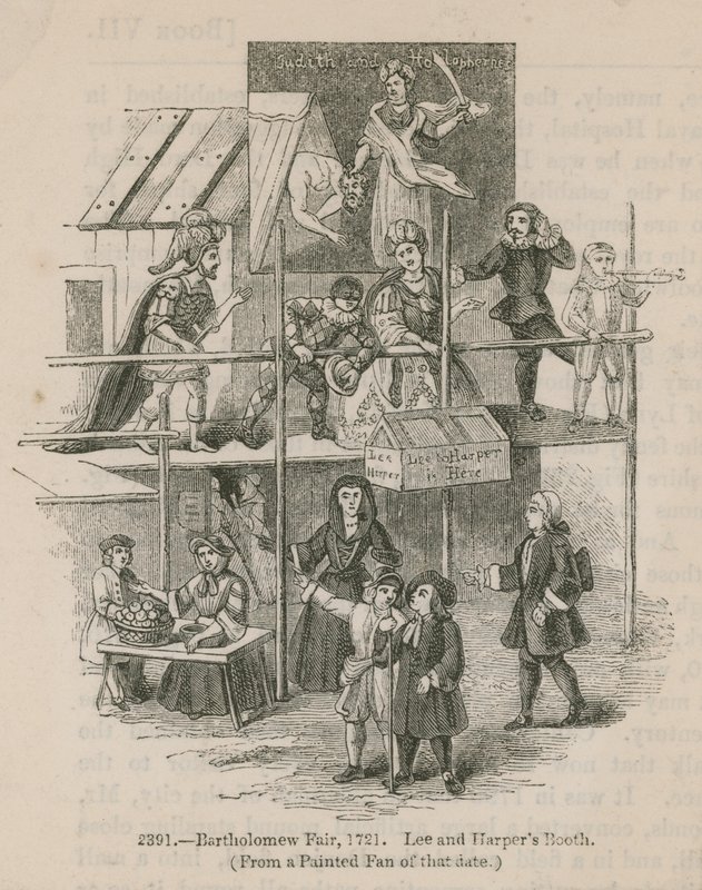 Feira de Bartolomeu, 1721; Lee e Harpers Booth de English School