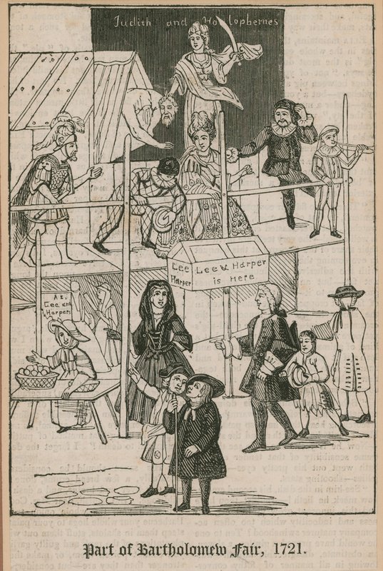 Feira de Bartolomeu, 1721; Lee e Harpers Booth de English School
