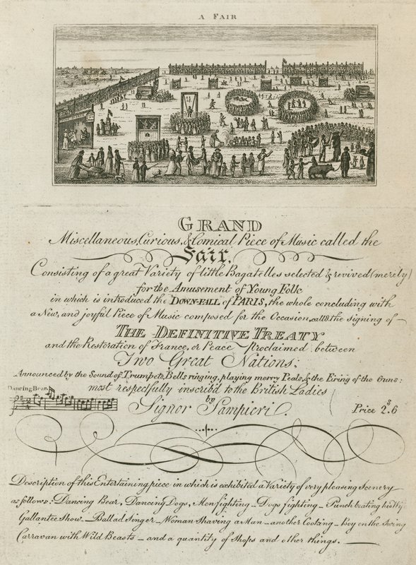 Bartholomew Fair, Londres: Anúncio de uma feira para 1806 de English School