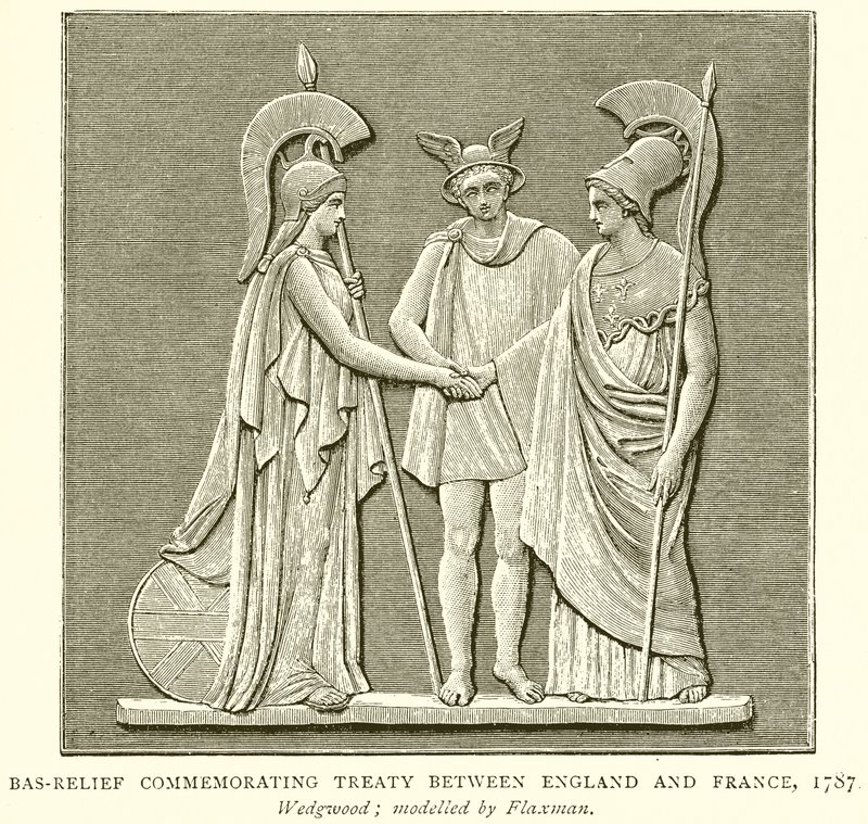 Tratado de Comemoração do Baixo-Relevo entre Inglaterra e França, 1787 de English School
