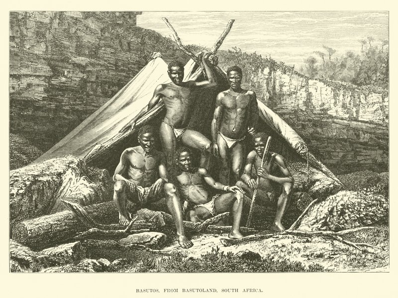 Basutos, de Basutoland, África do Sul de English School