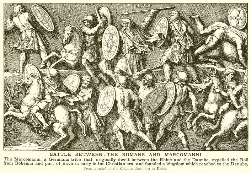 Batalha entre os romanos e Marcomanni de English School