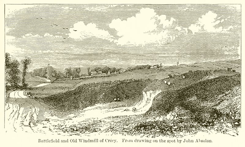 Campo de batalha e antigo moinho de vento de Crecy de English School
