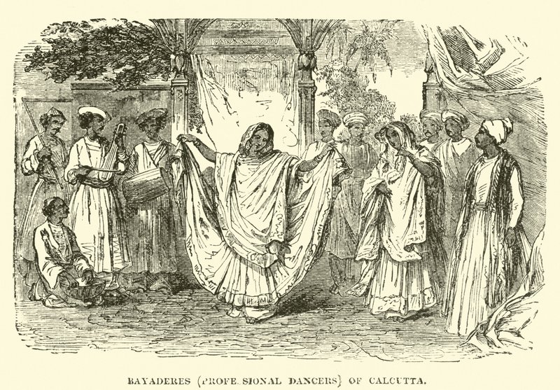Bayaderes (dançarinos profissionais) de Calcutá de English School