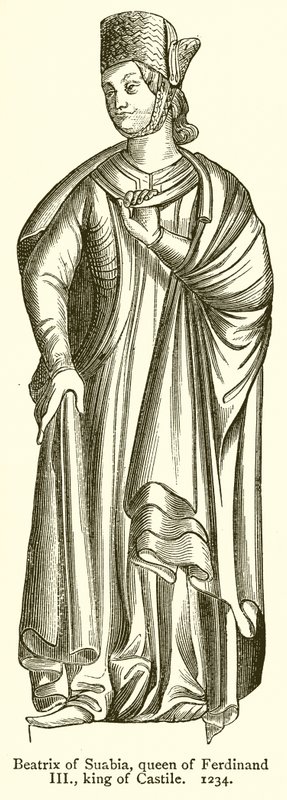 Beatriz de Suábia, rainha de Fernando III, rei de Castela. 1234 de English School