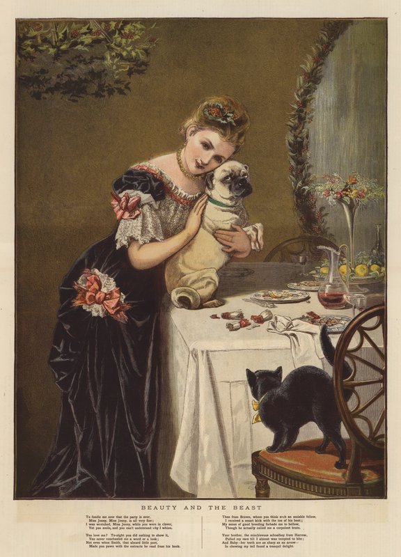 A Bela e a Besta (chromolitho) de English School