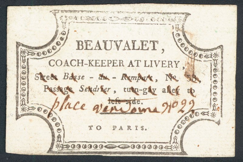 Beauvalet, treinador-goleiro de libré, cartão de comércio de English School