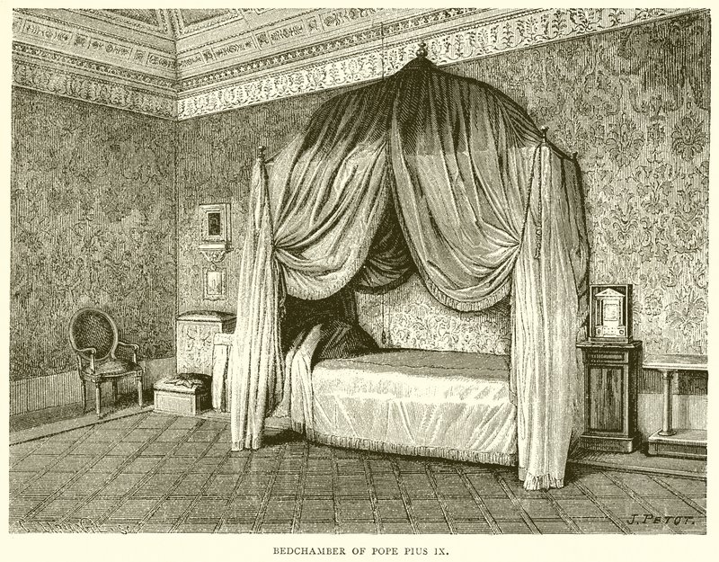 Bedchamber do papa Pius IX de English School