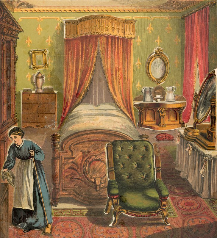 Quarto com limpeza de empregada de English School