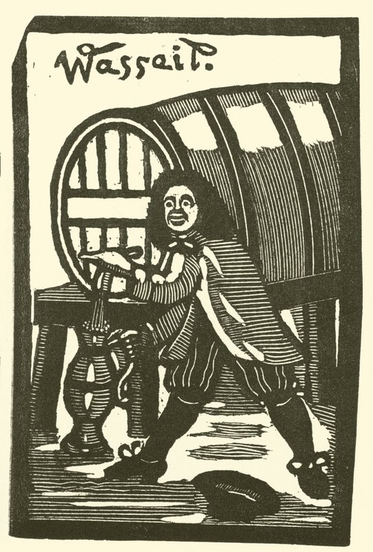 Barril de cerveja (xilogravura) de English School