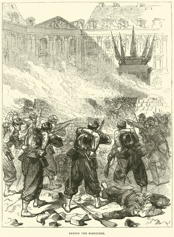 Atrás da barricada, abril de 1871 de English School