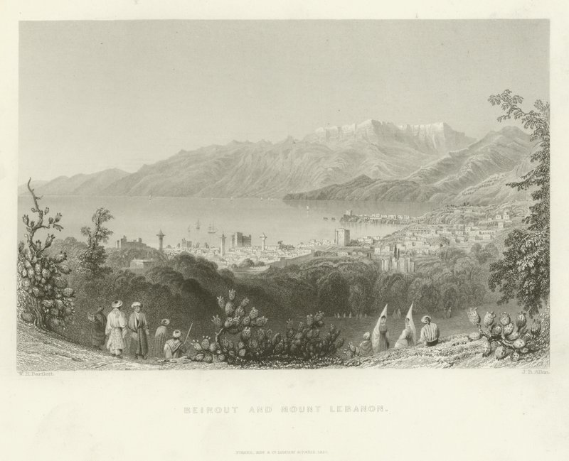 Beirute e Monte Líbano, 1837 de English School
