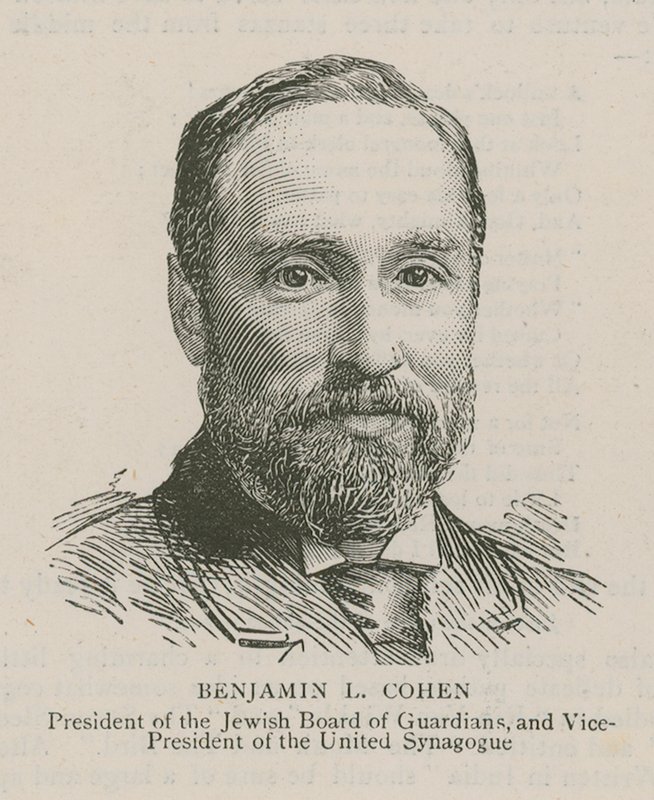Benjamin L. Cohen, presidente do Jewish Board of Guardians e vice-presidente da United Synagogue de English School