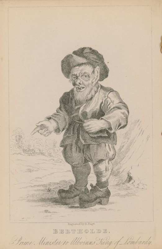 Bertholde, primeiro ministro de Alboinus, rei da Lombardia de English School