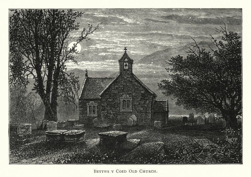 Bettws y Coed Old Church (gravura) de English School