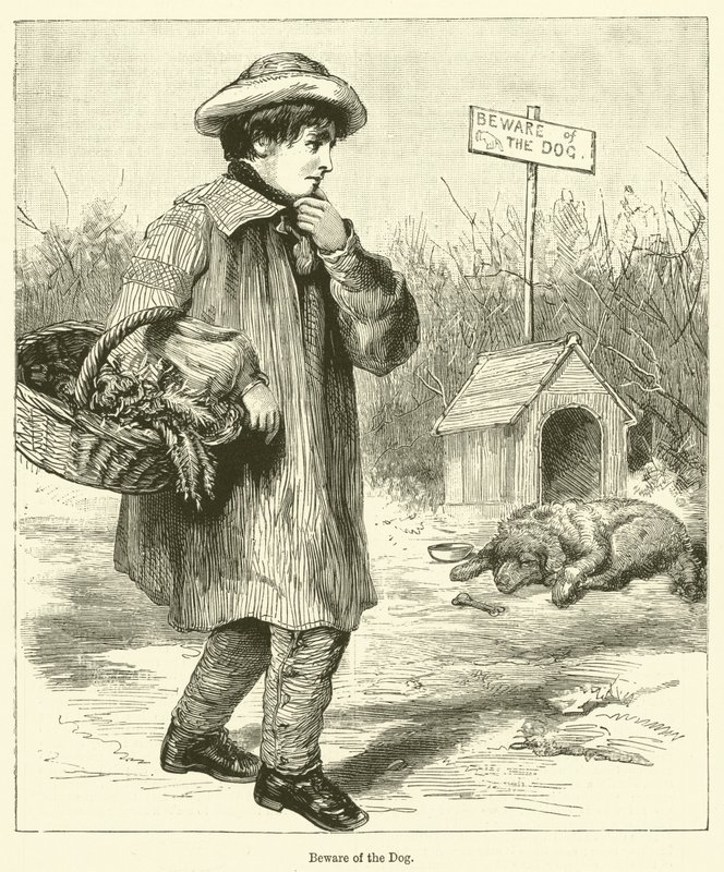 Cuidado com o cão (gravura) de English School